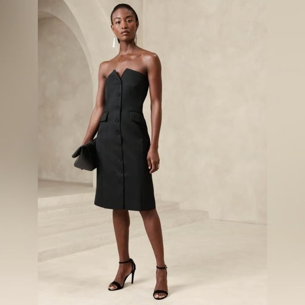 Banana Republic NWT | Knee-length tuxedo dress